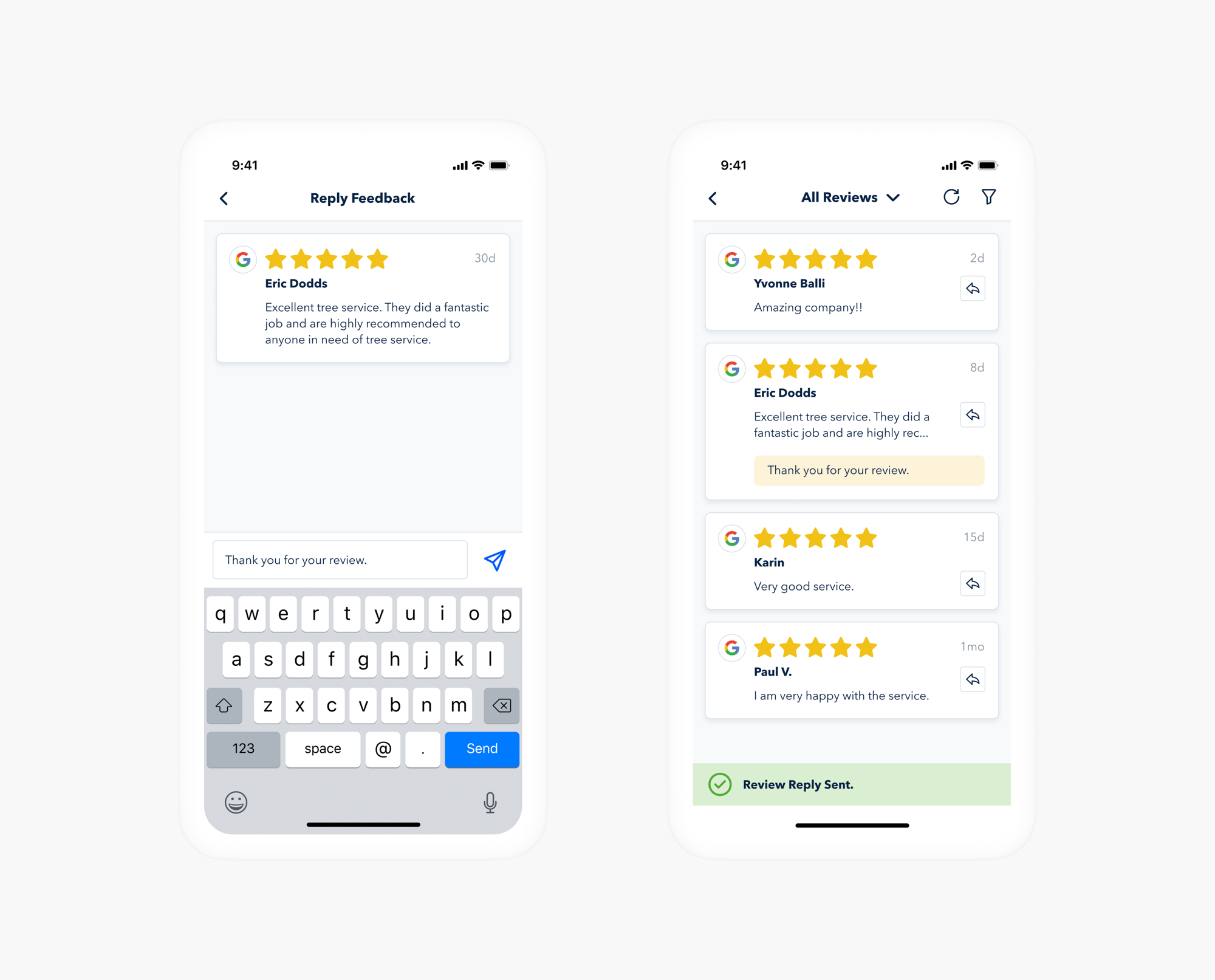 Respond kindly and professionally to every customer review.